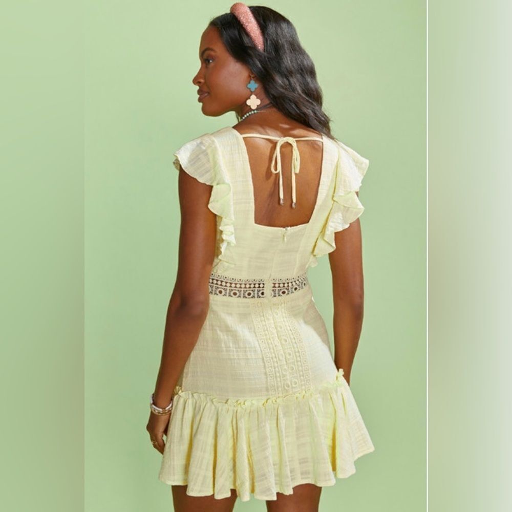 Francesca's Collections Audrey Parks yellow Ruffled Sundress! Size Medium NWT!